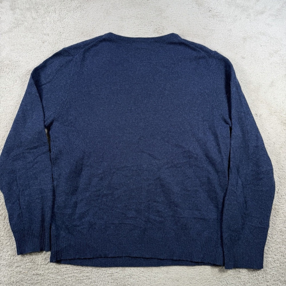 Article 365 Sweater Mens Navy 100% Cashmere V-Neck Pullover Soft Lightweight - Picture 5 of 6